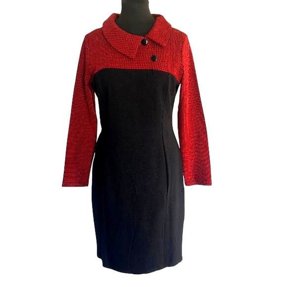 HOMEYEE Black and Red Dress Size 10 - Picture 2 of 5